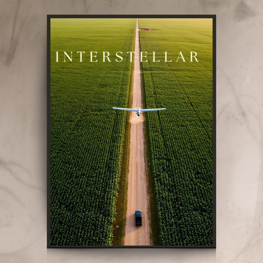 Interstellar Journey – Scenic Plane Road Wall Frame