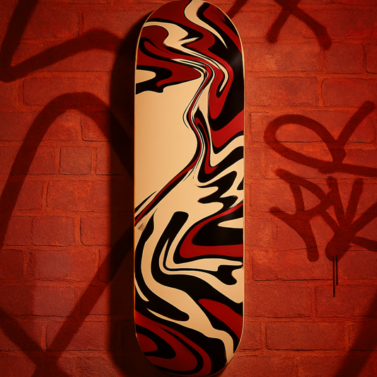 Crimson Cream Surge Skateboard Deck