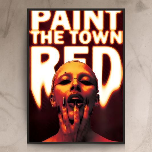 Paint The Town Red – Bold Pop Culture Wall Frame