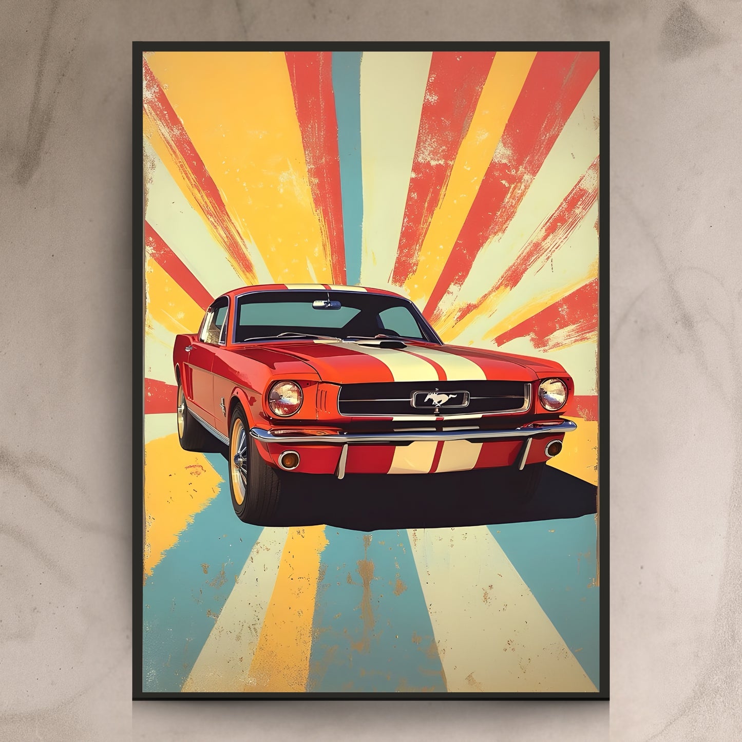 Retro Mustang Sunburst