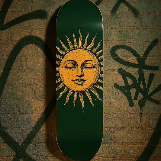 Emerald Sunburst Skateboard Deck