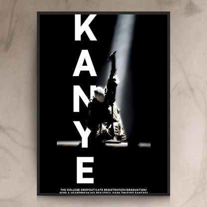 Kanye Spotlight – Iconic Hip-Hop Stage Wall Frame